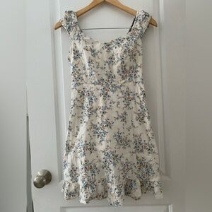 Old navy fit and flare puff-sleeve mini dress